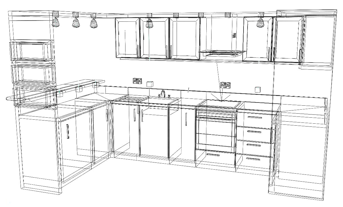wireframe2 Interiér na míru od Šiml Interiér - kuchyně, podlahy, skříně, nábytek, dveře.