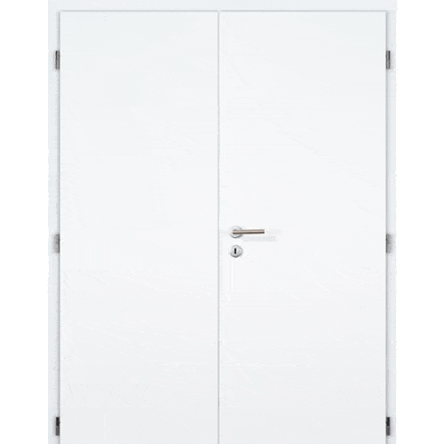 Dveře 125-145x197cm plné dvoukřídlé bílé kašírované
