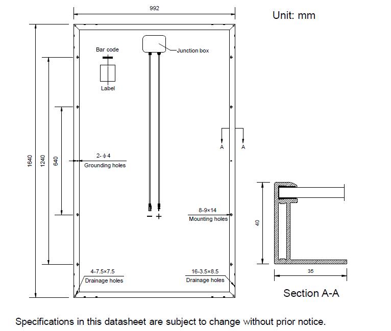 Solární panel Amerisolar 285Wp 3