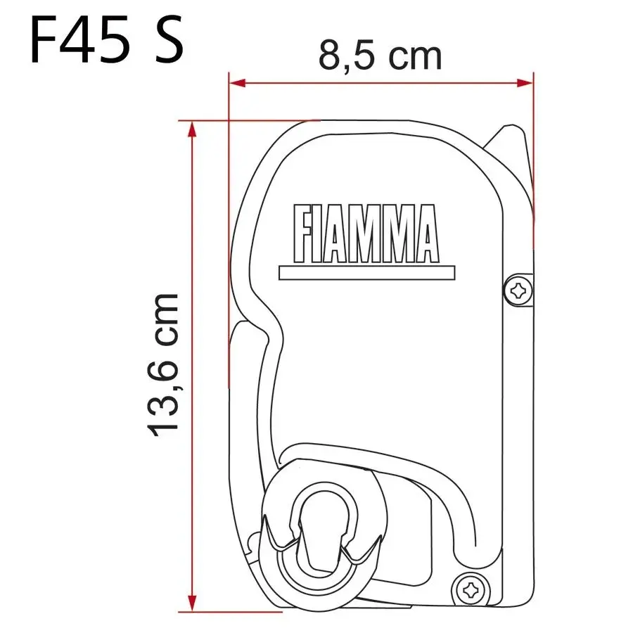 Markýza Fiamma Fiammastore F45 S, šedé tělo, plátno Royal Blue