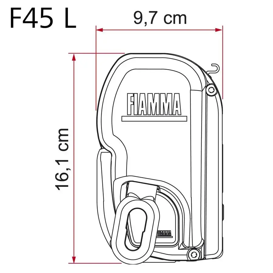 Markýza Fiamma Fiammastore F45 S, šedé tělo, plátno Royal Blue